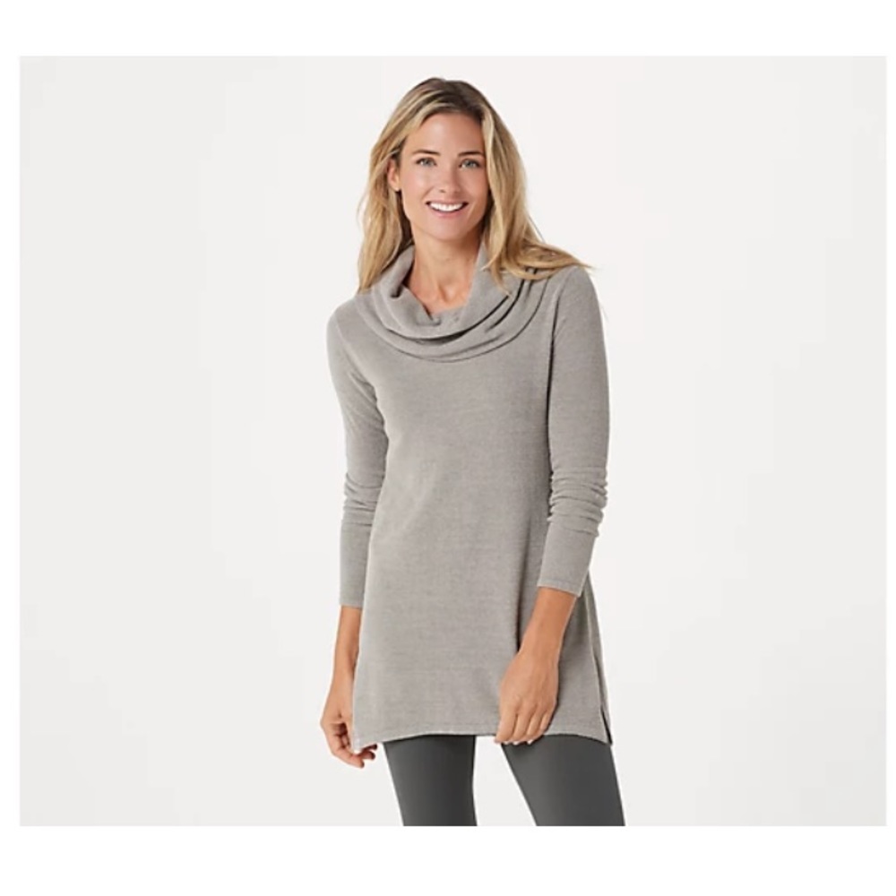 Barefoot Dreams CozyChic Lite Cowl Neck Tunic - Picture 1 of 4